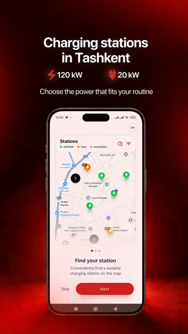 EnTez EV Charging: 02 charging station map