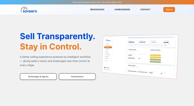 Saveero: Property marketplace website