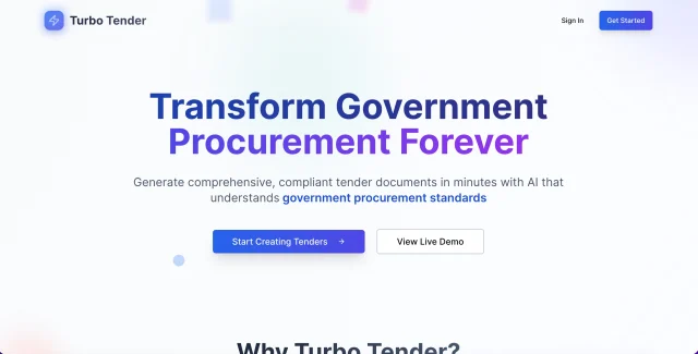 TurboTender: TurboTender website